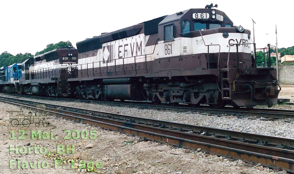 Locomotiva DDM45 nº 861 da EFVM - Estrada de Ferro Vitória a Minas