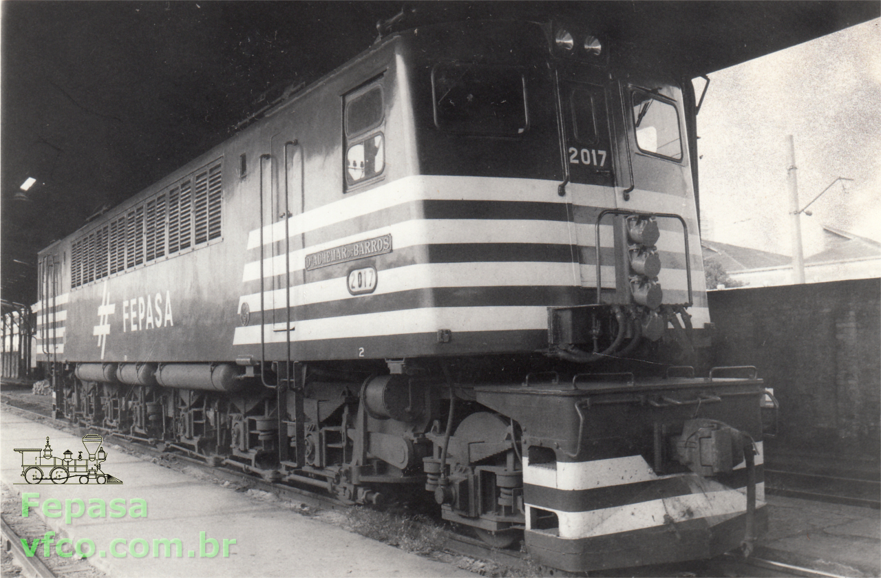 Locomotiva elétrica Loba nº 2017 Fepasa - Ferrovias Paulistas