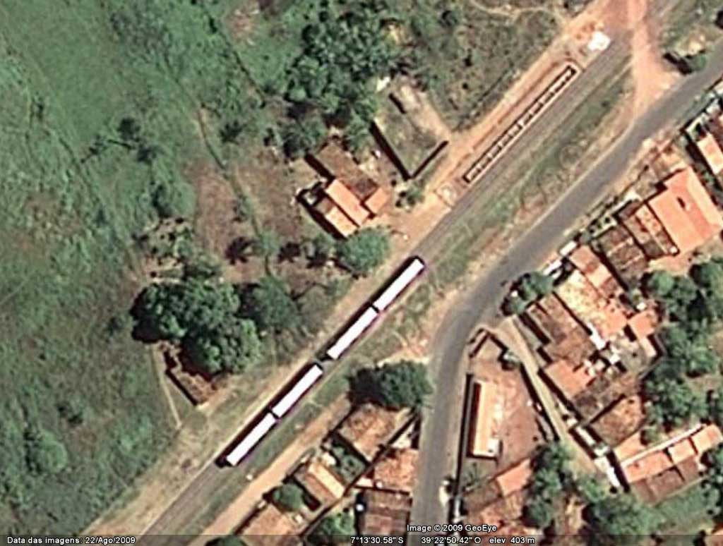 Construção da estação Muriti, do Metrô do Cariri