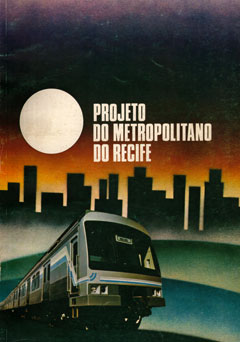 A capa do projeto, com o trem já nos trilhos
