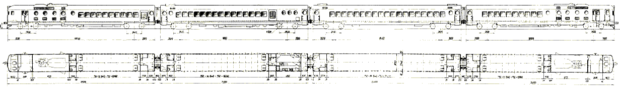 Desenho e medidas do trem húngaro