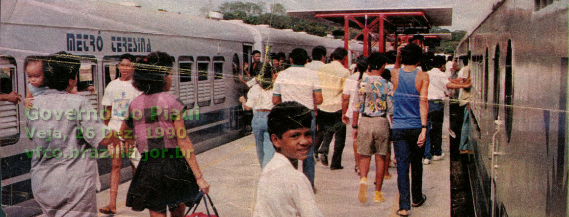 Trens Húngaros em uma estação do Metrô de Teresina