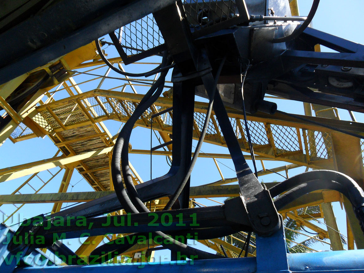 Superestrutura do acionamento dos cabos do Teleférico de Ubajara, sobre a estação superior