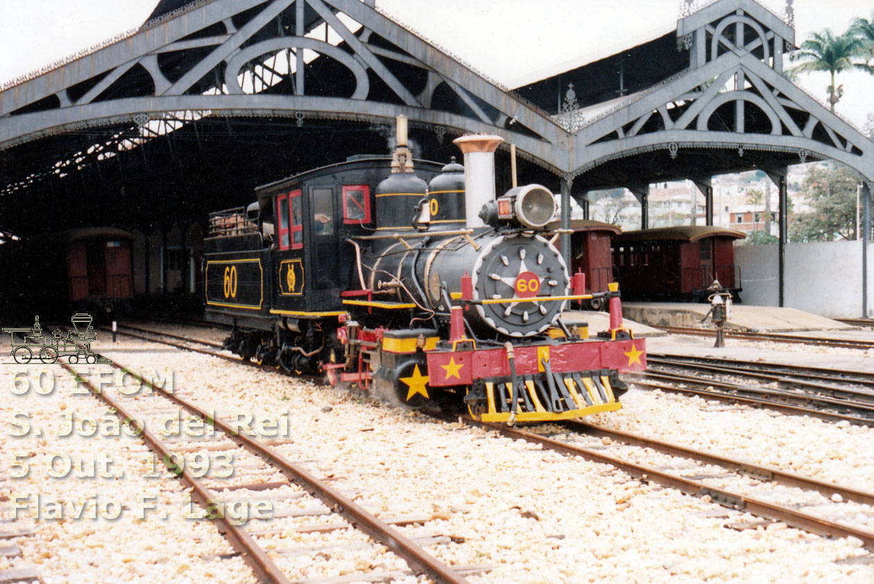 Locomotiva Consolidation (2-8-0) Baldwin (1893) nº 60 da antiga EFOM, em 1993