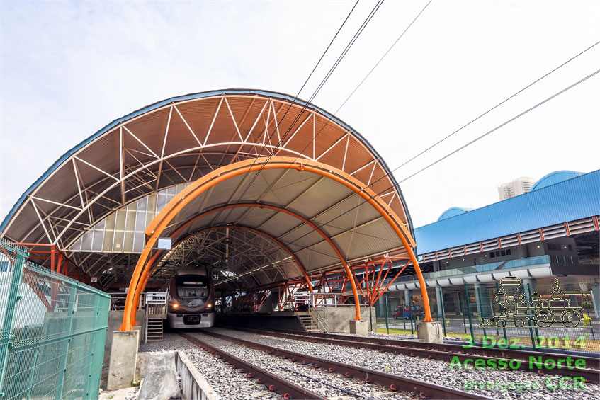 Cobertura da estação Acesso Norte, do Metrô de Salvador