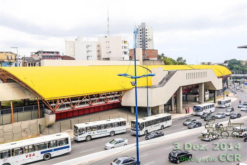 Vista externa da estação Brotas, do Metrô de Salvador