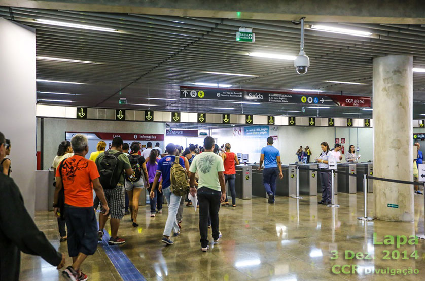 Bilheteria e bloqueio da estação Lapa, do Metrô de Salvador