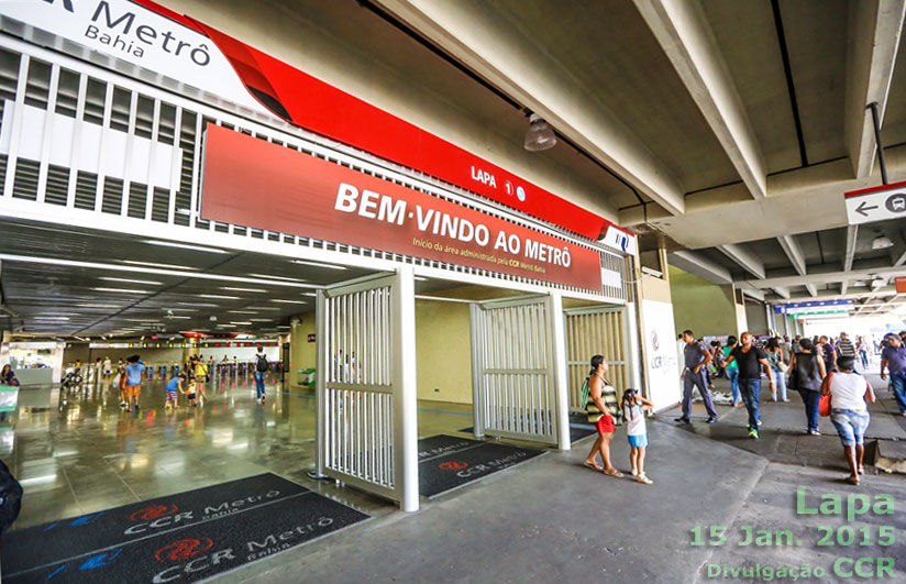 Entrada da estação Lapa, do Metrô de Salvador