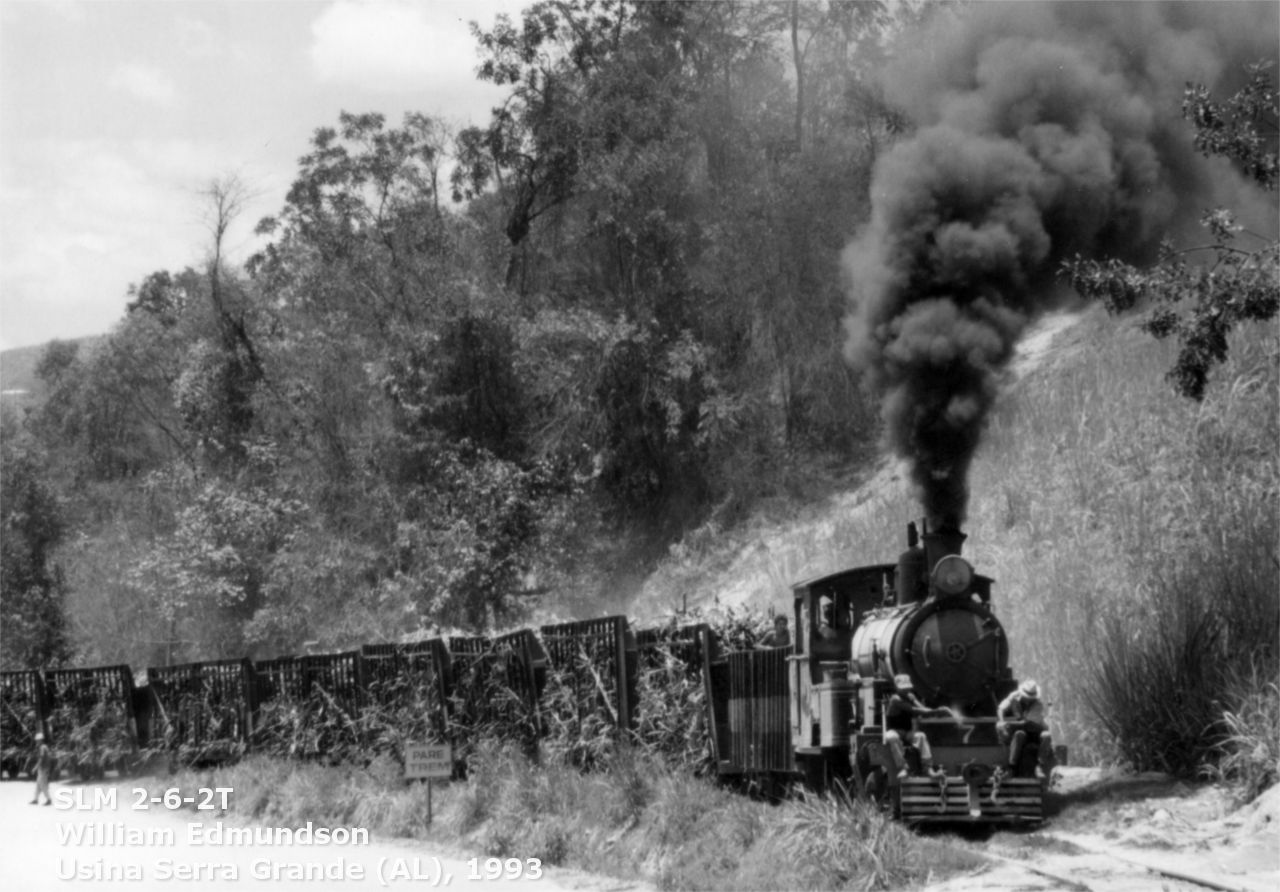 Locomotiva 2-6-2T Swiss Locomotive and Machine Works (1922), ex-GWBR, levando cana até a usina de Serra Grande em Alagoas