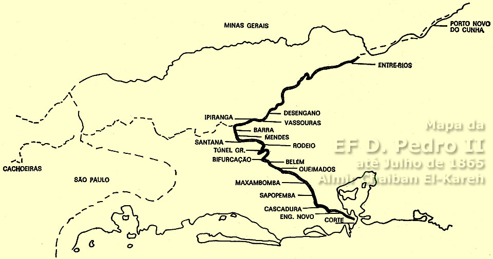 Avanço dos trilhos da Estrada de Ferro D. Pedro II no período de Cristiano Ottoni (1855-1865), abordado no livro de Almir El-Kareh