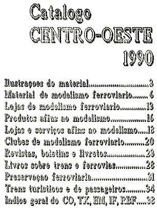 Capa do Catálogo Centro-Oeste 1990