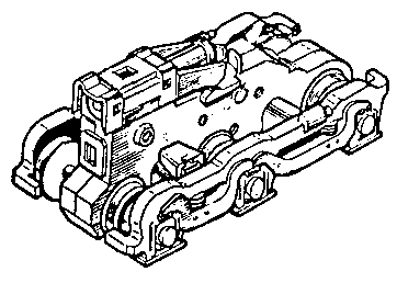 Truque do ferreomodelo Atlas da locomotiva RSD-4/5