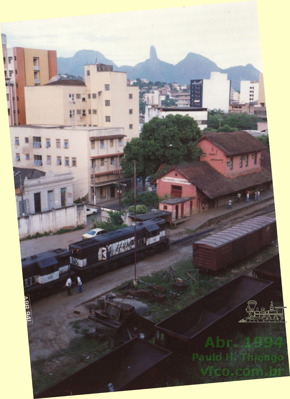 Estação e pátio ferroviário de Cachoeiro de Itapemirim, na primeira metade da década de 1990