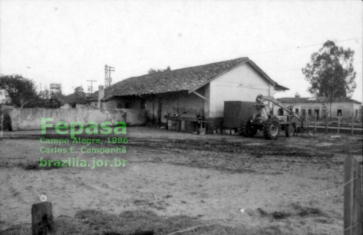 Estação ferroviária de Campo Alegre, vista posterior