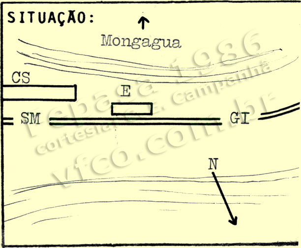 Planta de situação da estação ferroviária Pai Matias