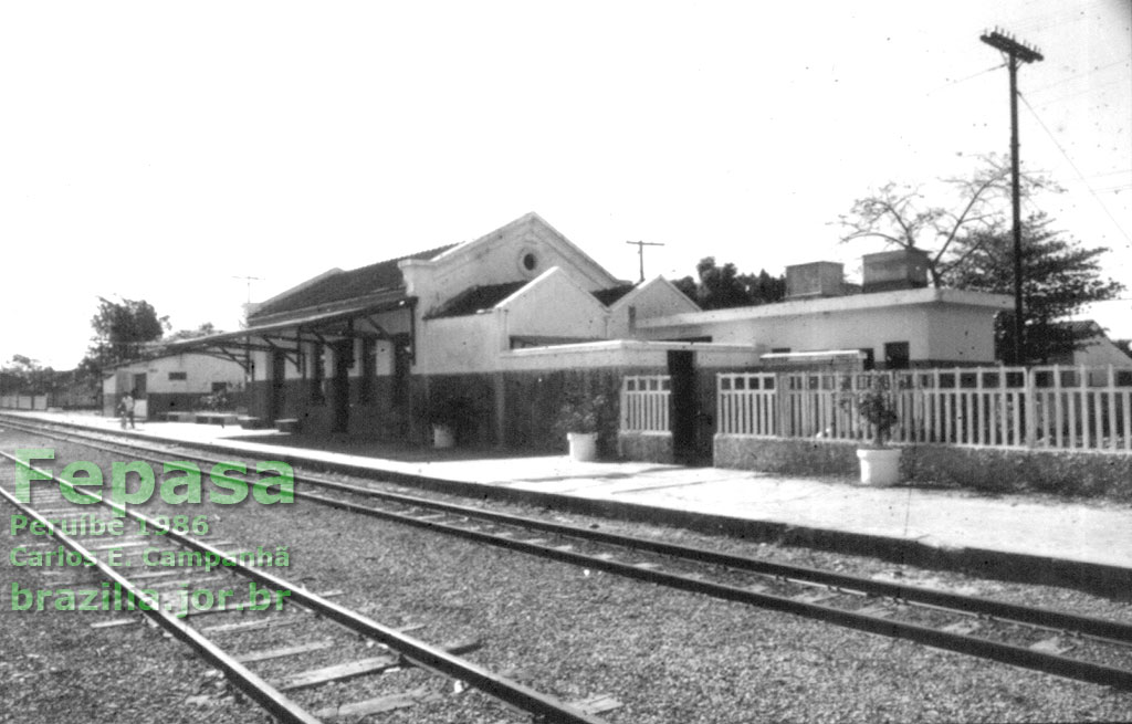 Estação ferroviária de Peruíbe no Relatório 1986 da Fepasa - Ferrovias Paulistas