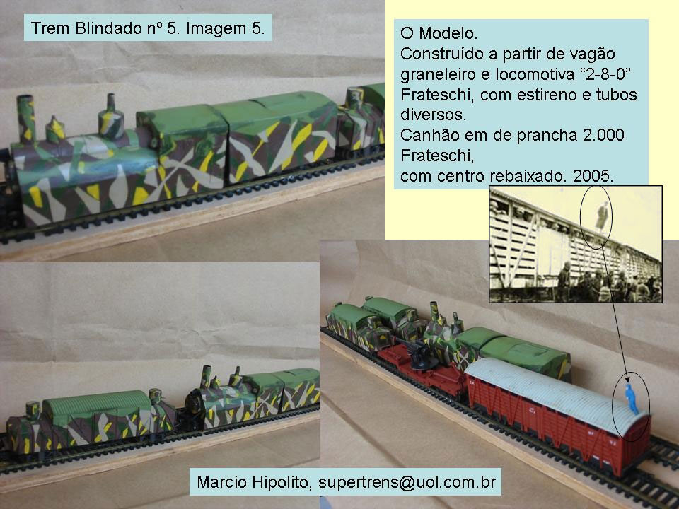 O ferreomodelo do trem blindado, depois de pronto