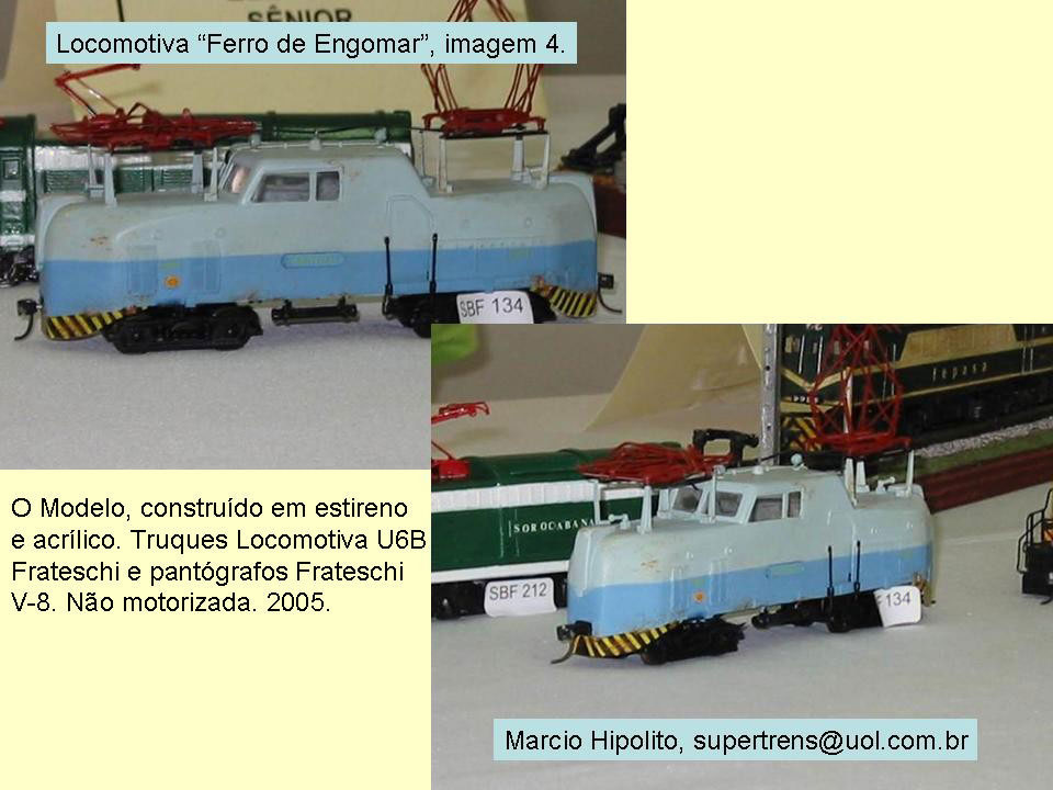 O ferreomodelo da locomotiva elétrica "Ferro de Engomar"