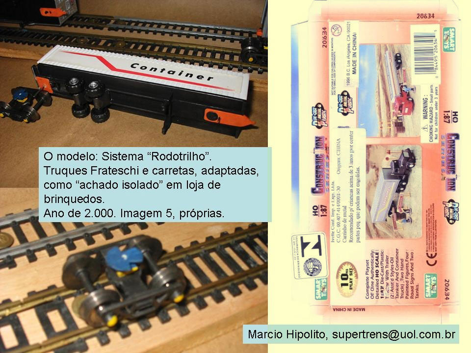 Mais detalhes do ferreomodelo de trem Rodotrilho