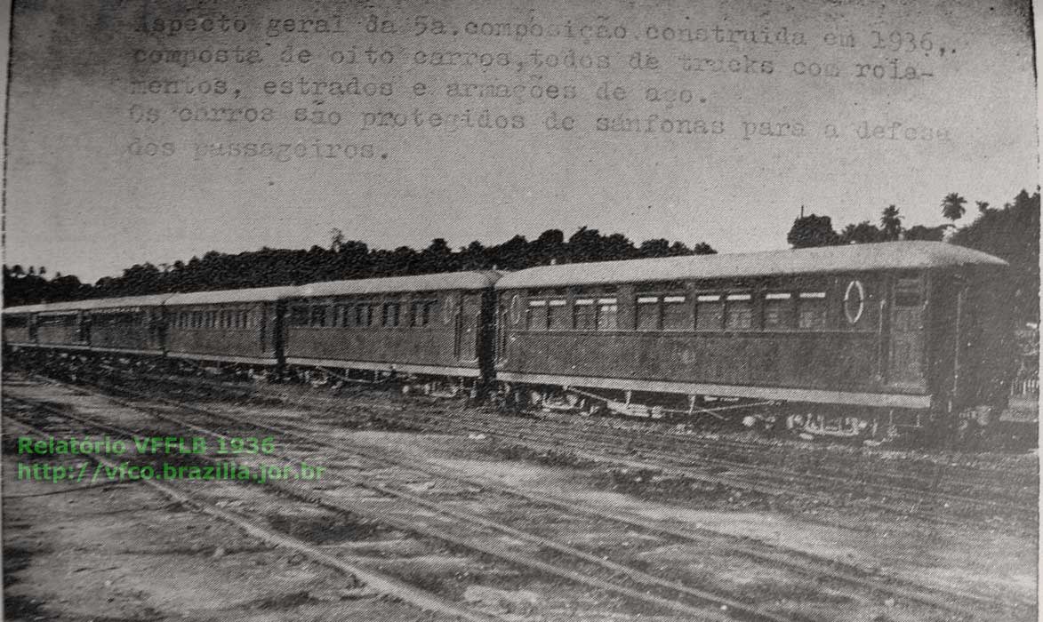 O quinto trem construído pelas oficinas da ferrovia