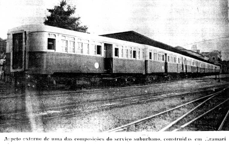 Trem de subúrbio construído em Aramari