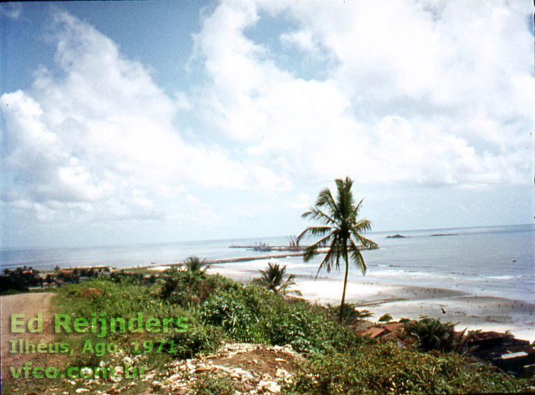 Molhes do porto de Ilhéus em 1971