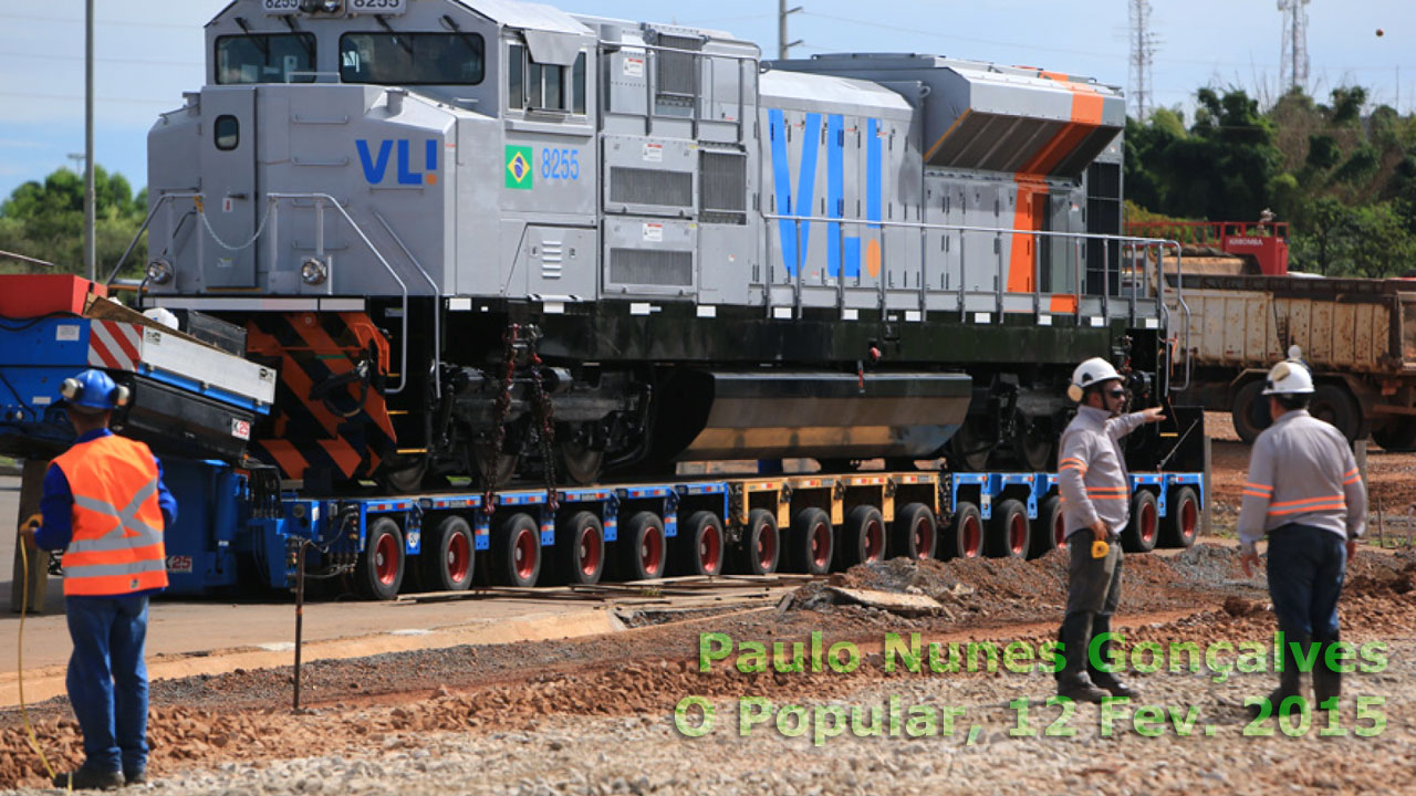 Chegada da locomotiva SD70ACe nº 8255 VL! a Anápolis (GO), para seguir pela Ferrovia Norte Sul até Imperatriz (MA)