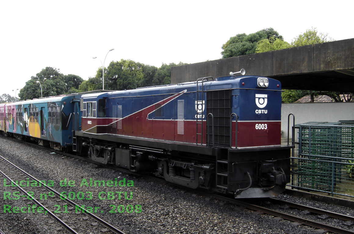 Locomotiva Alco RS8 nº 6003 CBTU-Recife em 2008