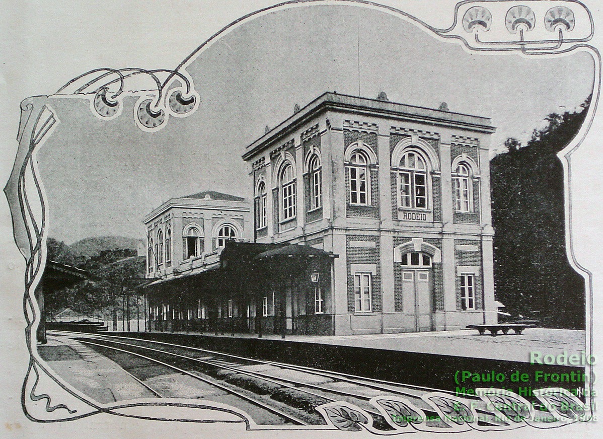 Estação ferroviária de Rodeio (atual Paulo de Frontin) em 1908, ou pouco antes