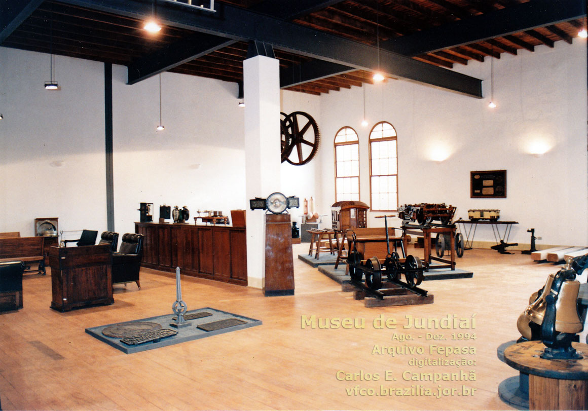 Outra vista do interior do Museu Ferroviário de Jundiaí em 1994