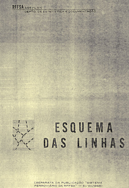 Capa da separata contendo os mapas dos trilhos da Rede Ferroviária Federal - RFFSA, de 1965