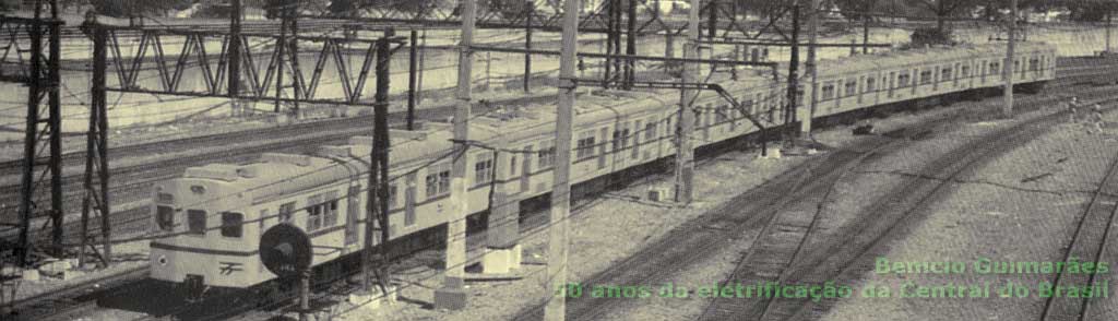 Estrada de Ferro Central do Brasil | Os 50 anos da eletrificação dos trens de subúrbios do Rio de Janeiro - 1937-1987 | página 59 - Trem-unidade da série 400 modernizado nas oficinas de José dos Reis e de Deodoro com teconologia japonesa. 1981.