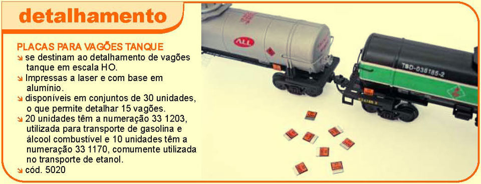 Ilustração das placas para detalhamento de ferreomodelos de vagão tanque, da Hobbytec Modelismo