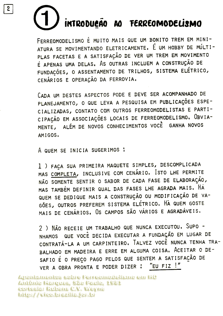 Apontamentos sobre Ferreomodelismo em HO | página 2 - Introdução ao Ferreomodelismo