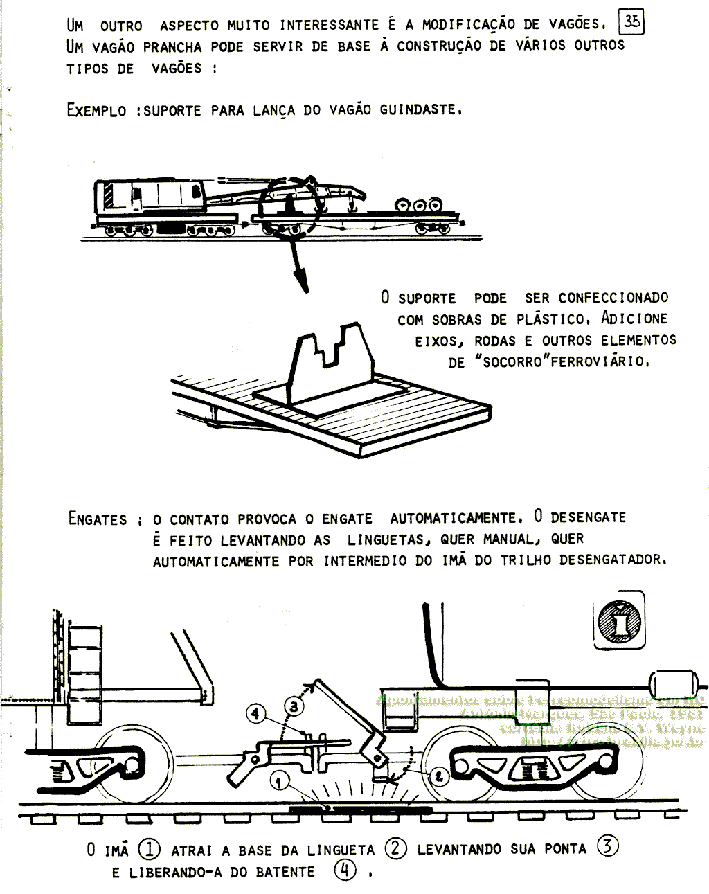 Apontamentos sobre Ferreomodelismo em HO | página 35 - Funcionamento do engate, e modificação de vagões