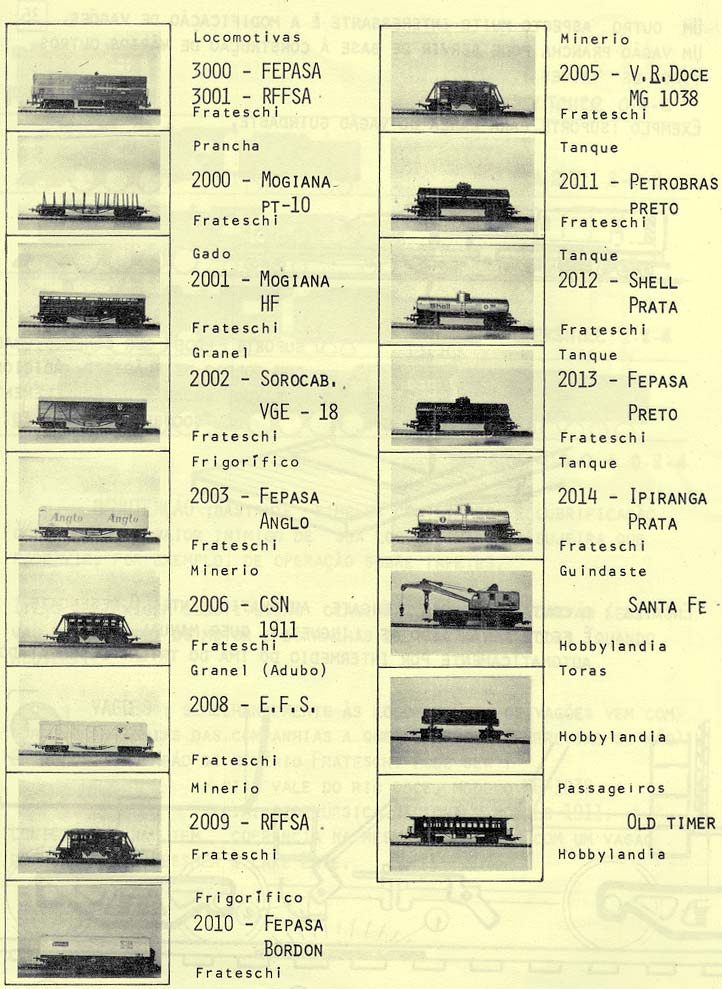 Ferreomodelos existentes no Brasil em 1981