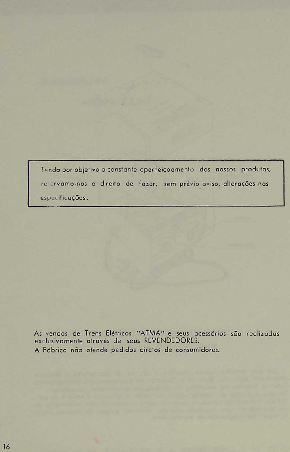 Página 16 do manual "Como montar e operar seu trem elétrico Atma" para maquete de ferreomodelismo