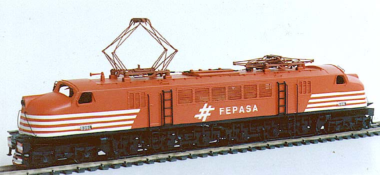 Ferreomodelo de locomotiva V8 produzida pela MR Custom