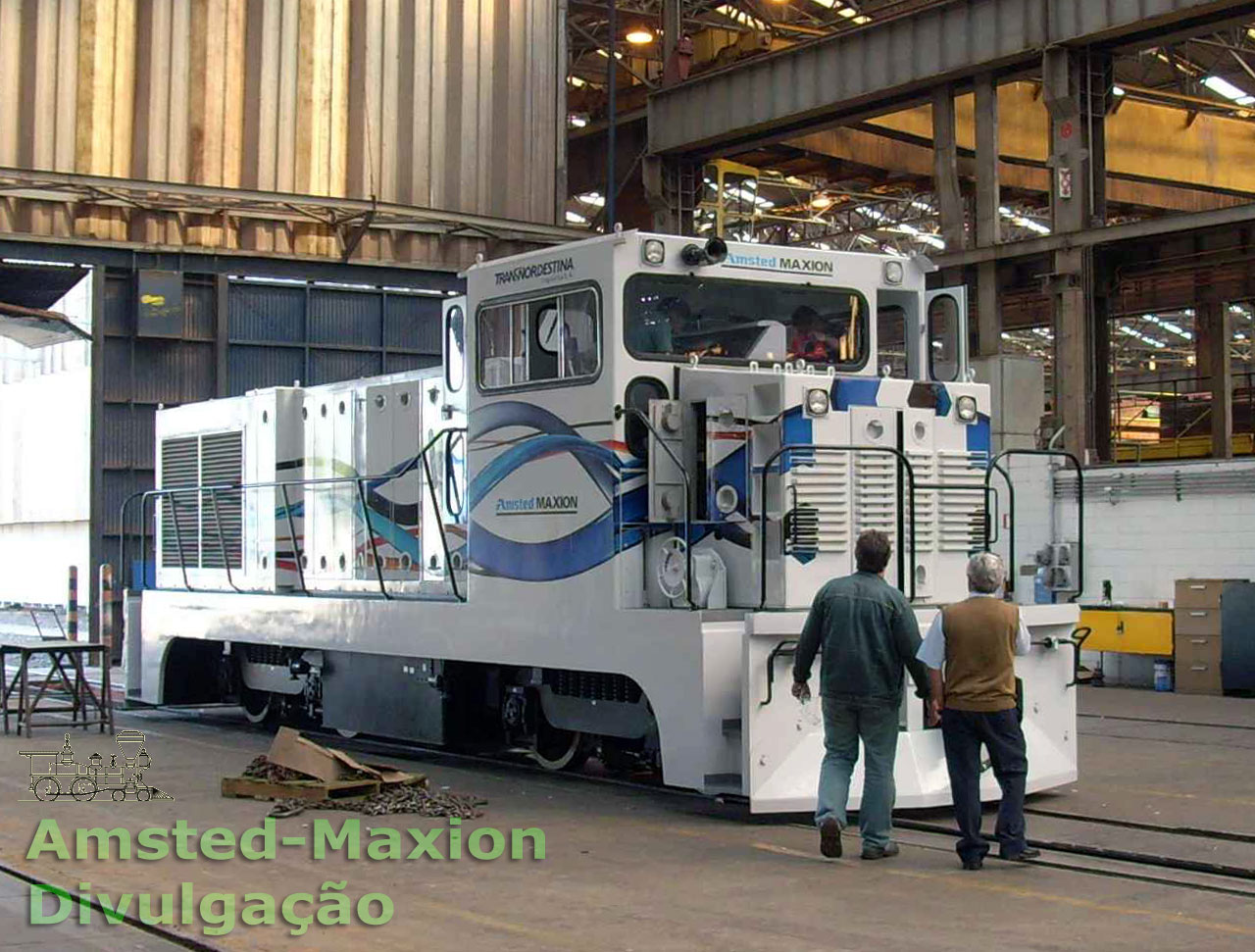 locomotiva DH-10 da CFN - Companhia Ferroviária do Nordeste ainda na fábrica