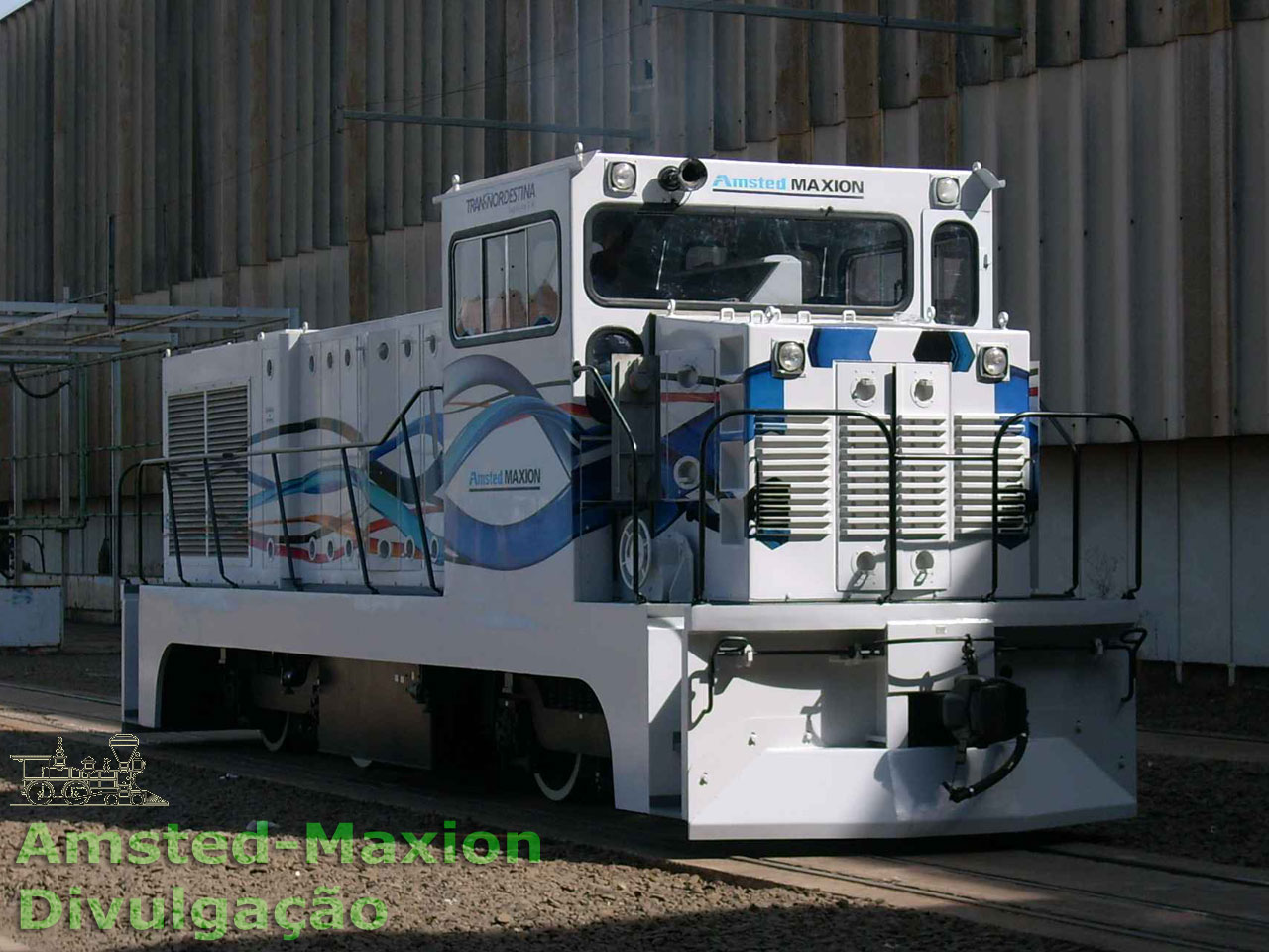 Outra vista da locomotiva DH-10 da CFN - Companhia Ferroviária do Nordeste