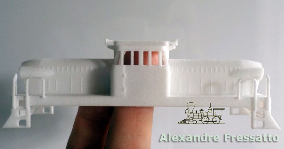 Ferreomodelo da locomotiva GMDH1 impresso em 3D