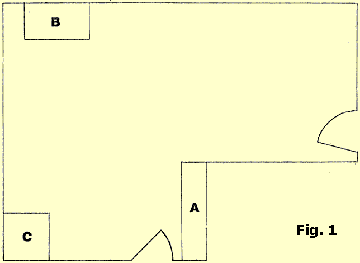 Planta do quarto onde seria construída a maquete de ferreomodelismo