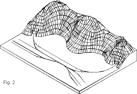 Uma montanha para separar os trilhso da maquete em dois ambientes