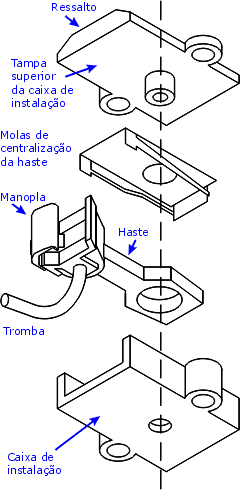 Partes do engate Kadee para ferreomodelos