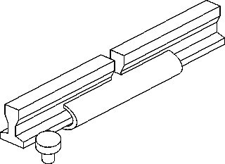 Utilização da tala de isolamento para manter alinhados os trilhos na maquete de ferreomodelismo