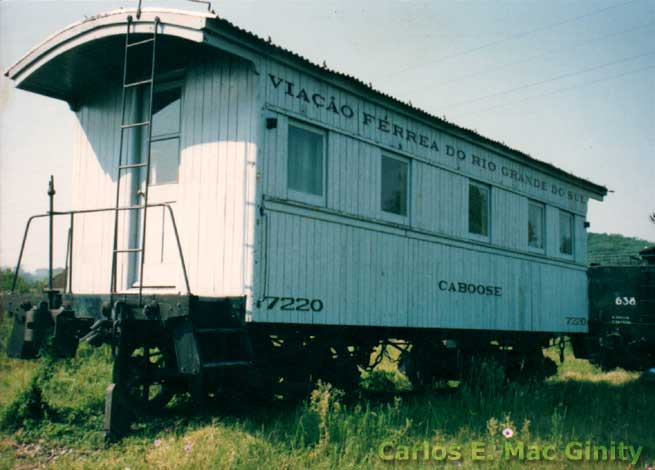 Vagão caboose da VFRGS - Viação Férrea do Ro Grande do Sul