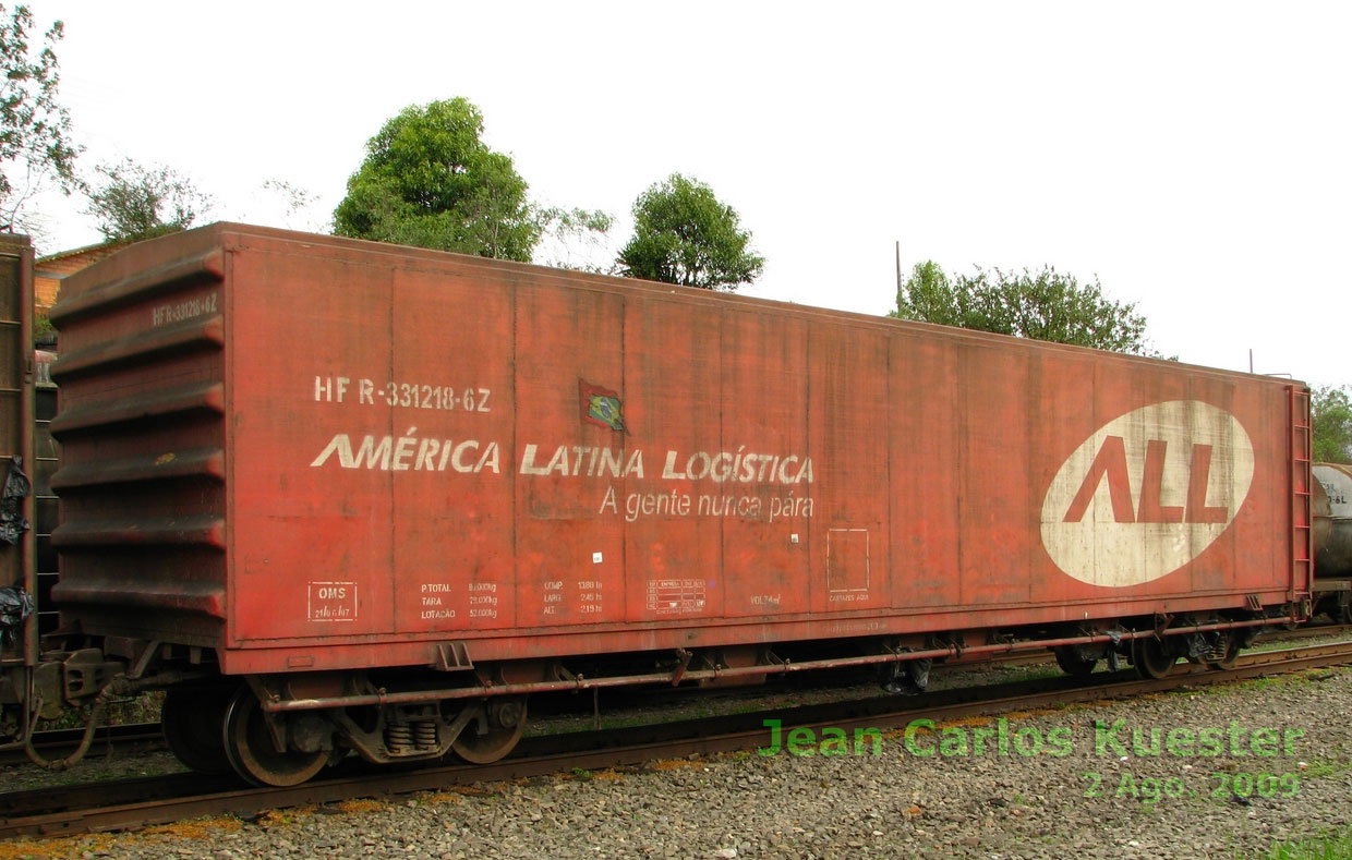 Vagão HFR-331.218-6Z da ferrovia ALL